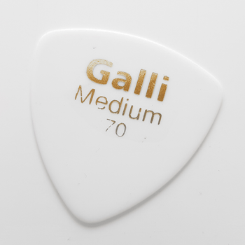 Galli B15M Celluloid WHITE Triangular 346 Púa, Medium 0.70 mm