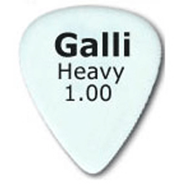 Galli B17H Celluloid WHITE Standard 351 Pick, Heavy 1.00 mm