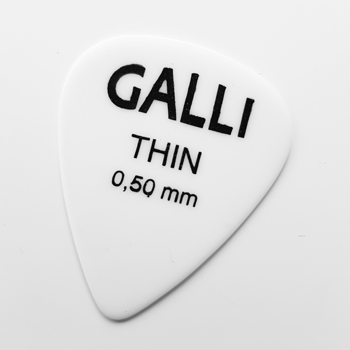 Galli B17T Celluloid WHITE Standard 351 Púa, Thin 0.50 mm