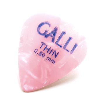Galli C1T Celluloid Standard 351 Pick, Thin 0.50 mm - light pink mother of pearl