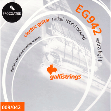 Galli EG0942 ELECTRIC Guitar PROcoated Nickel, extra light