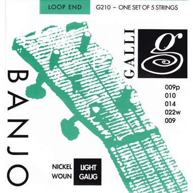 Galli G210 Banjo 5-string Nickel Wound, Loop End, light