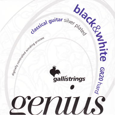 Galli GR20 GENIUS BLACK & WHITE PROcoated Set, Hard Tension
