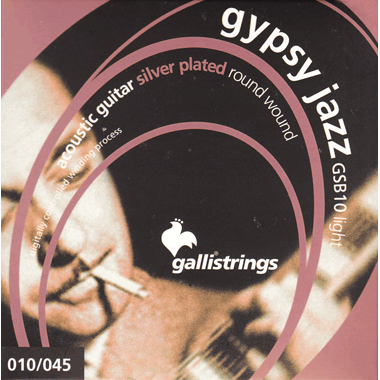 Galli GSB10 GYPSY JAZZ Silverplated Wound, Ball End, light