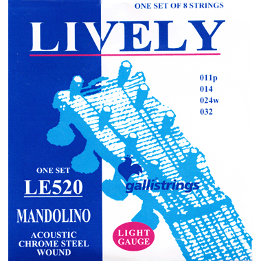 Galli LE520 MANDOLINO Chrome Steel Wound, Loop End