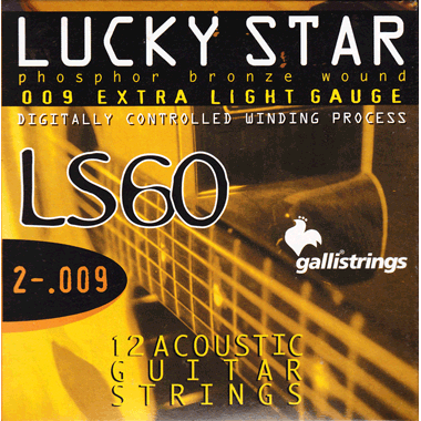 Galli LS60 LUCKY STAR Phosphor Bronze Wound 12-string, extra light