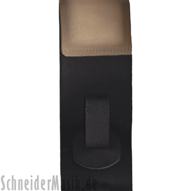 Galli LSG100BL Correa de Cuero (extra ancho) negro, acolchado