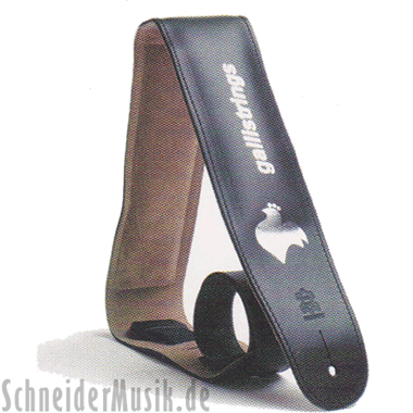 Galli LSG100BL Correa de Cuero (extra ancho) negro, acolchado