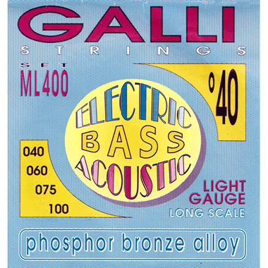 Galli ML400 Acoustic Electric Bass, Phosphor BRONZE Roundwound, light