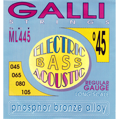 Galli ML445 Acoustic Electric Bass, Phosphor BRONZE Roundwound, regular