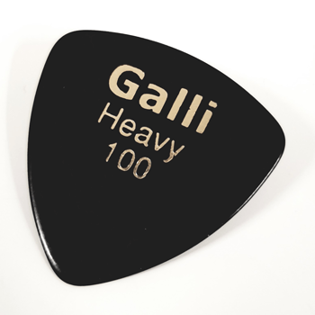 Galli N16H Celluloid BLACK Triangular 346 Pick, Heavy 1.00 mm