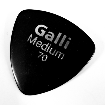 Galli N16M Celluloid BLACK Triangular 346 Púa, Medium 0.70 mm