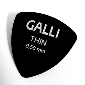 Galli N16T Celluloid BLACK Triangular 346 Pick, Thin 0.50 mm