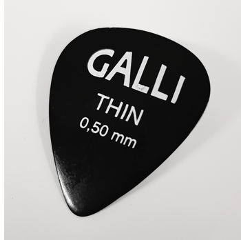 Galli N18T Celluloid BLACK Standard 351 Pick, Thin 0.50 mm
