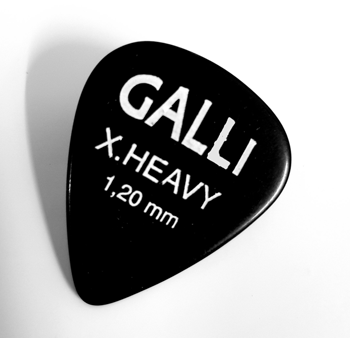 Galli N18XH Celluloid BLACK Standard 351 Pick, X-Heavy 1.14 mm