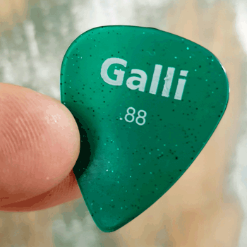 Galli P71G Formula POLYCARBONATE GLITTER Pick 0.88 mm, green sparkle