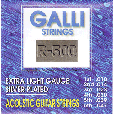 Galli R500 Acoustic SILVERPLATED Wound, extra light