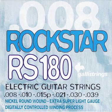 Galli RS180 ROCKSTAR Electric Nickel Roundwound, extra super light