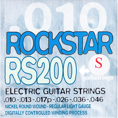 Galli SRS200 ROCKSTAR Nickel Roundwound, Double Ball End, regular light