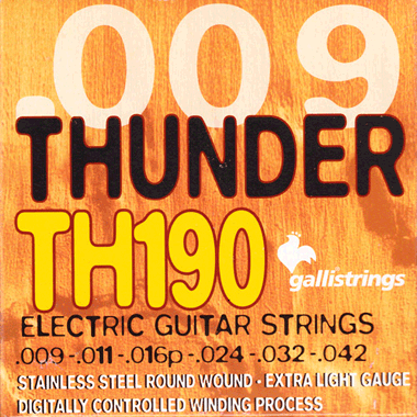 Galli TH190 THUNDER Electric Stainless Steel Roundwound, extra light