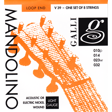 Galli V039 MANDOLINO Nickel Wound, Loop End