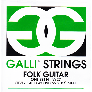 Galli V27 FOLK GUITAR Silverplated on Silk & Steel