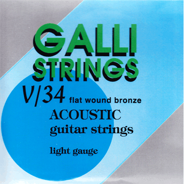 Galli V34 Acoustic Flat Wound Bronze, light