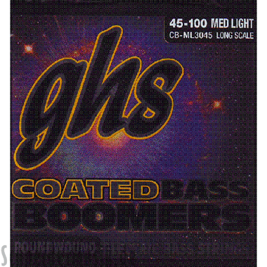 GHS CB-ML3045 Coated Bass Boomers, Long Scale 34'', medium light