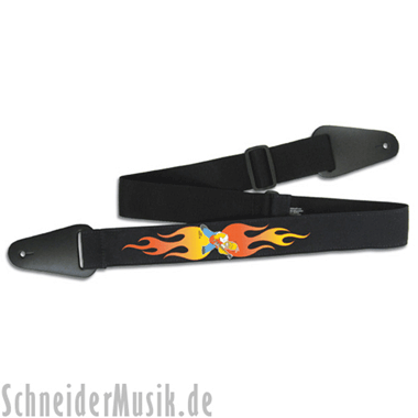 Grover Allman Nylon Guitar Strap "Homer Flame"