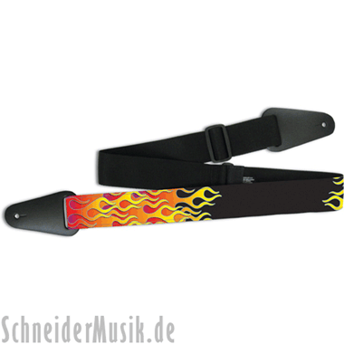 Grover Allman Nylon Guitar Strap "Hotrod Flames"