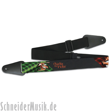 Grover Allman CHICKS ON PICKS Nylon Guitar Strap "School of Rock"
