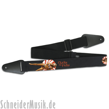 Grover Allman CHICKS ON PICKS  Nylon Guitar Strap "Sweet Tooth"