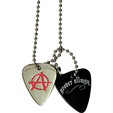 Grover Allman Guitar Pick Necklace, with Pick Pendant "Anarchy"