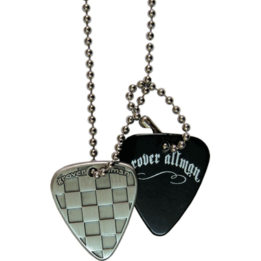 Grover Allman Guitar Pick Necklace, with Pick Pendant "Checker"