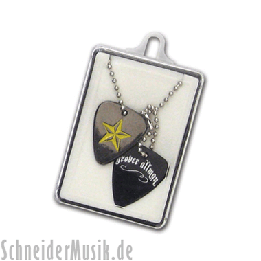 Grover Allman Guitar Pick Necklace, with Pick Pendant \"Flame\"