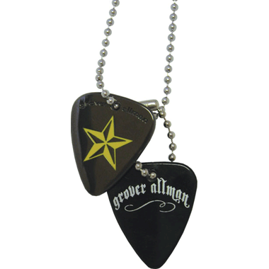 Grover Allman Guitar Pick Necklace, with Pick Pendant "Star"