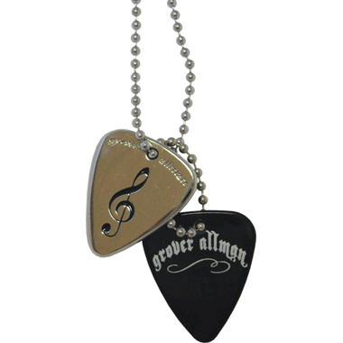 Grover Allman Guitar Pick Necklace, with Pick Pendant "Treble Clef"
