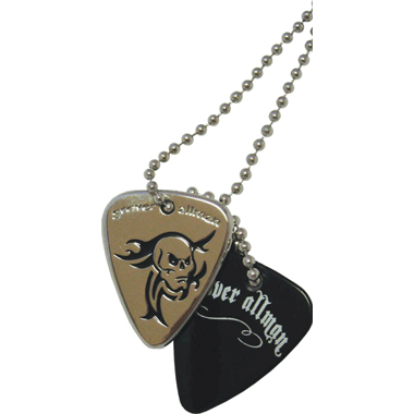 Grover Allman Guitar Pick Necklace, with Pick Pendant "Tribal Skull"