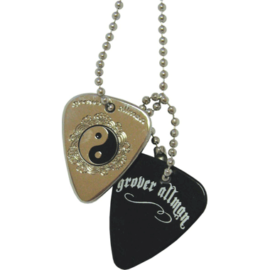 Grover Allman Guitar Pick Necklace, with Pick Pendant "Ying Yang"