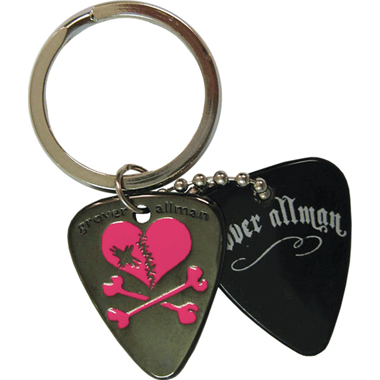 Grover Allman Pick Pendant Keyring "Broken Heart"