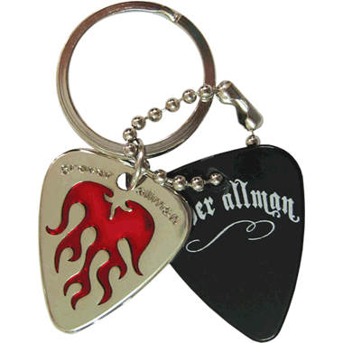 Grover Allman Pick Pendant Keyring "Flame"
