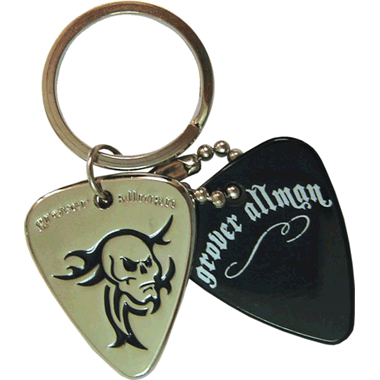 Grover Allman Pick Pendant Keyring "Tribal Skull"