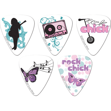 Grover Allman ROCK CHICK Púas - 5-Pack 1 (5-pack, assorted)