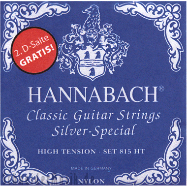 Hannabach 815 HT Silver Special, with second D-string GRATIS