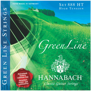 Hannabach 8887 HT GREEN LINE High Tension, 3-Bass Set