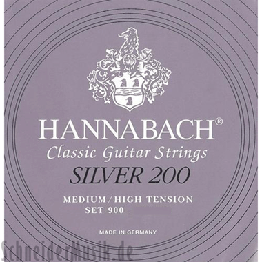 Hannabach 900 MHT SILVER 200 CARBON Medium/High, Profipack