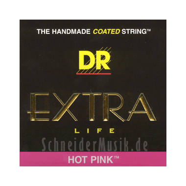 DR PKE-10 EXTRA LIFE Hot Pink Electic Guitar Strings Medium