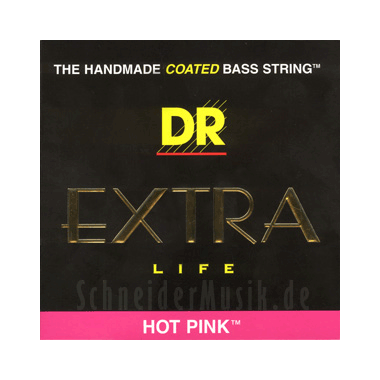 DR PKB5-40 EXTRA LIFE Hot Pink Lite 5-string