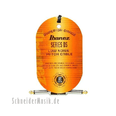 Ibanez DSC05LL Series DS Patch Cable, right angle - right angle 0.5Ft. (15cm) black