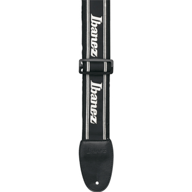 Ibanez GS601LG-SL Nylon Guitar Strap, with Ibanez Logo silver